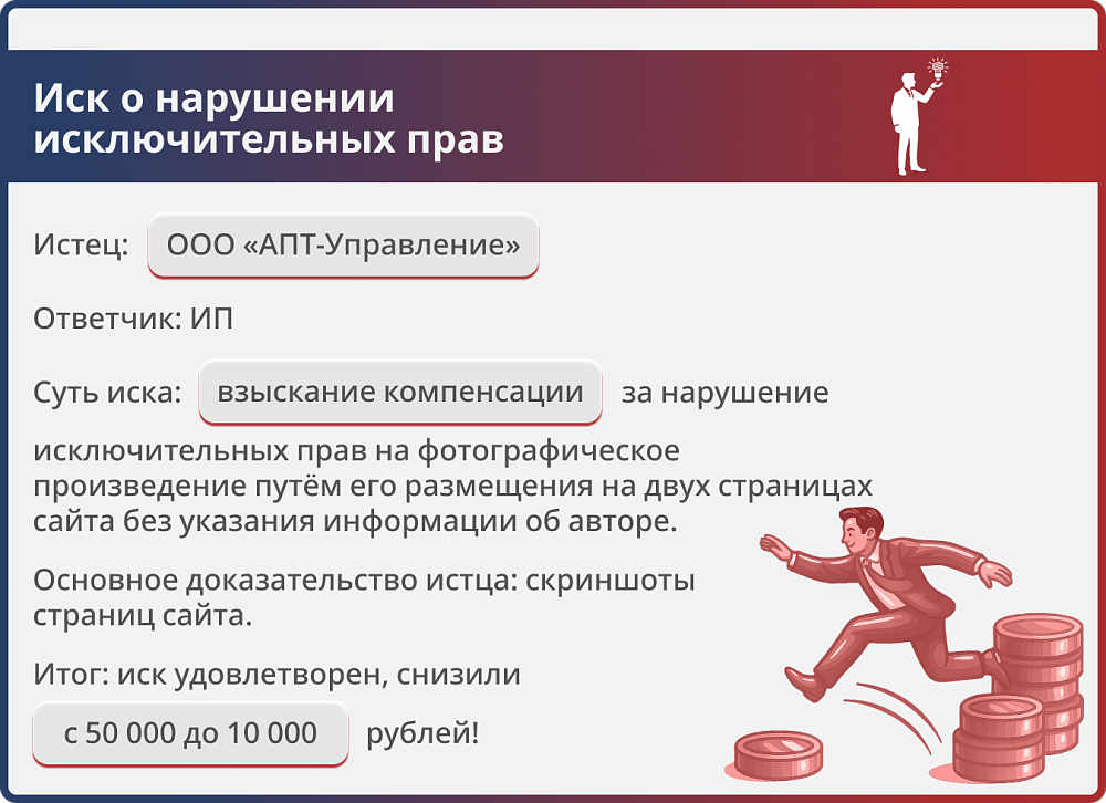 Картинка Нарушение исключительных прав на фотографическое произведение